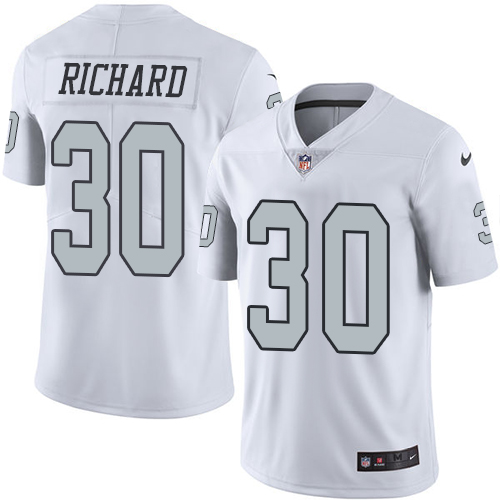 Nike Raiders #30 Jalen Richard White Men's Stitched NFL Limited Rush Jersey